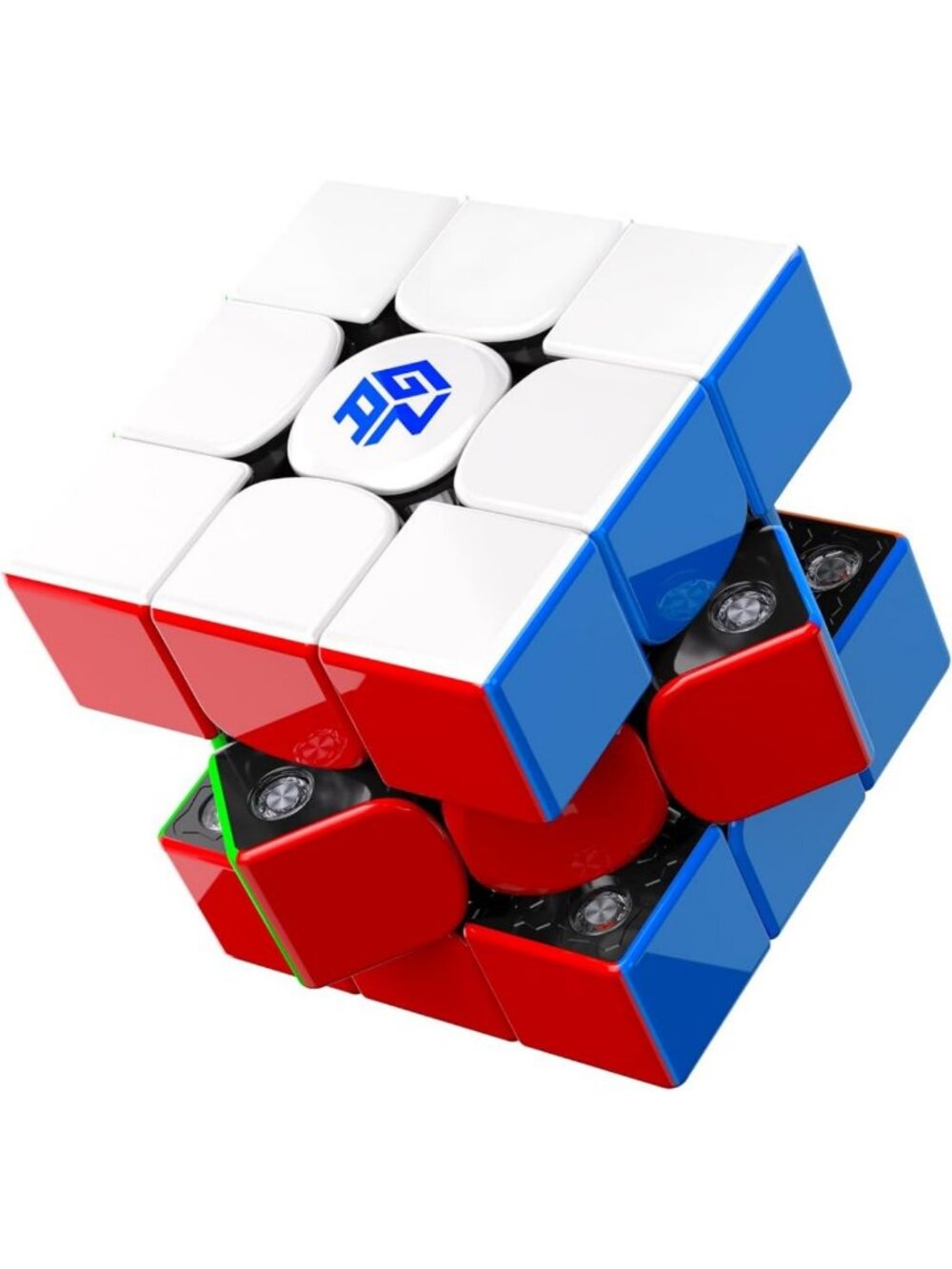Magnetic 3x3 Speed Cube Puzzle - GAN V100 Maglev UV, Smooth & Fast Turning
